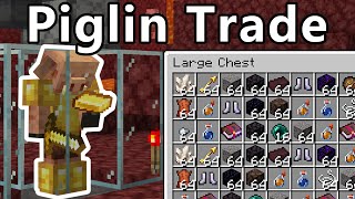 Piglin BarteringTrading Farm  Minecraft 120 [upl. by Etnauq]