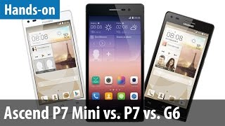 Huawei Ascend P7 Mini vs P7 vs G6  Lutz Herkners VideoBlog  deutsch  german [upl. by Scarface975]