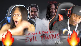 King Von amp Lil Durk  Evil Twins Official Lyric Video REACTION [upl. by Leavy]