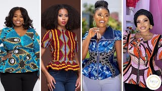 Latest Ankara Tops and Blouse Styles to Wear with Jeans Trousers and Skirts [upl. by Akcirred528]