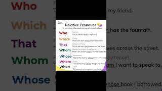 Relative pronoun uses muskanstudyworld englishgrammar [upl. by Narruc]