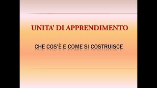 UNITA DI APPRENDIMENTO cosè e come si fa  prepariamocialFIT [upl. by Cave]