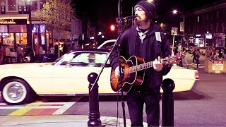 Street Performer with a Haunting Voice Singing an Original Song [upl. by Jolie629]