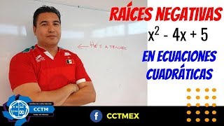 Ecuaciones cuadráticas con raíces negativas Ejemplo resuelto  ¡Muy Básico [upl. by Michale821]