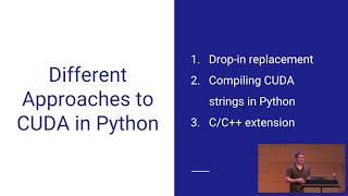 CUDA in your Python Effective Parallel Programming on the GPU [upl. by Esilahs604]