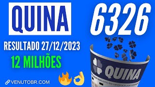 🍀 Resultado Quina 6326 [upl. by Eelamme]