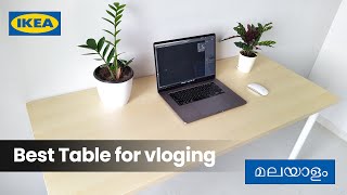 IKEA Desk Table  MÅLSKYTT  ADILS  Vloging table India Malayalam [upl. by Terchie]