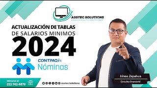 Actualización de tablas de salarios minimos 2024 [upl. by Leirraj]