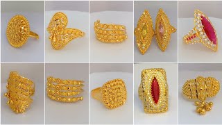 Gold Ring designs 2023  Gold Ring designs for women  Glorious Jewelry [upl. by Sloane296]