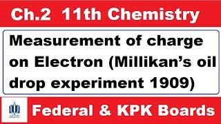 Measurement of charge on Electron Millikan’s oil drop experiment 1909 [upl. by Irol821]