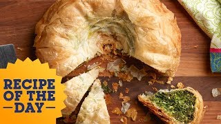 Recipe of the Day Bundt Pan Spanokopita Hack  Food Network [upl. by Gault]