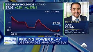 The Aramark upgrade is driven by the pricing power of food sales says UBSs Josh Chan [upl. by Cassius]