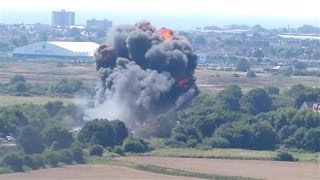 UK Air Show Crash Dramatic Video Captures Moment of Impact [upl. by Ayocat]