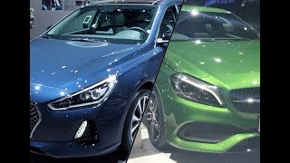 2017 MercedesBenz A Class vs 2017 Hyundai i30 [upl. by Illyes]