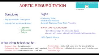 Aortic Regurgitation Signs and Symptoms [upl. by Kcirddehs]