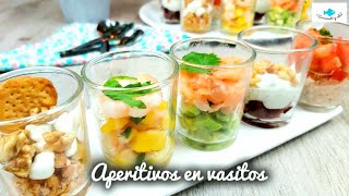 🎅 🌲 CANAPÉS o APERITIVOS muy FÁCILES y RÁPIDOS en vasitos ¡5 IDEAS DE CANAPÉS VARIADOS [upl. by Chud]