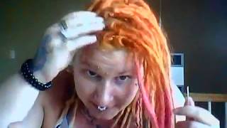 How to attach fake dreads to real dreads temporarily [upl. by Braunstein]