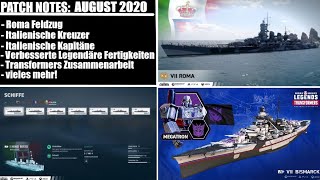 Patch Notes zum August 2020 Update  World of Warships Legends [upl. by Davena]