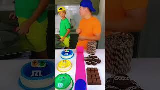 Chocolate food vs colorful cake ice cream challengefuunyshorts cake 🎂🎂😋 [upl. by Byrdie]