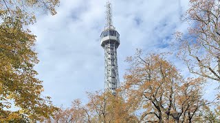 Autumn at Prague Petrin Lookout Tower Dancin House Tram on cobble stone prague mrpinoyaussie2 [upl. by Dressler853]