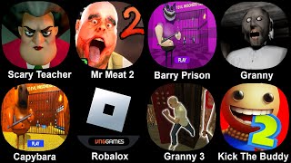 Scary Teacher Mr Meat Barry Prison catnap Granny Roblox Capybara Roblox Granny 3 Kick The [upl. by Nert]