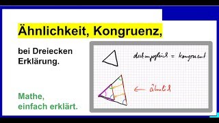 Ähnlichkeiten Kongruenz bei Dreiecken erklärt Teil 1 [upl. by Anuska]