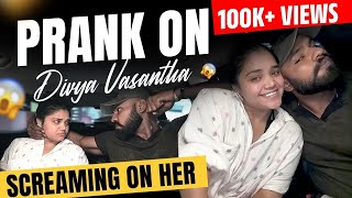 Prank on Divya Vasantha  Screaming Surprise Gone Wrong😂  Kannada Prank  Funny Divyavasantha [upl. by Nerreg]