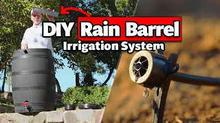 How to Install a Gravity Rain Barrel Drip Irrigation System  DIY Raised Bed Project [upl. by Keane]