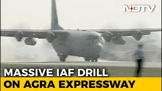 First Of 16 Air Force Planes Lands On Expressway Near Lucknow [upl. by Enilemme443]