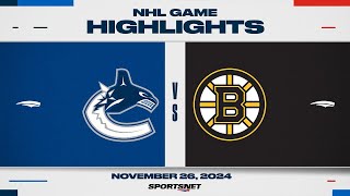 NHL Highlights  Canucks vs Bruins  November 26 2024 [upl. by Poole797]