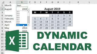 How to make a dynamic calendar in excel [upl. by Ahter934]