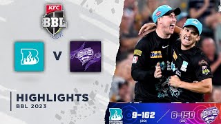 Brisbane Heat vs Hobart Hurricanes  Match 49  Highlights  Season 12  BBL 2023  Cricket 19 [upl. by Suiradel989]