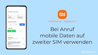 Für Anrufe mobile Daten auf zweiter SIM deaktivieren  Xiaomi Android 14  HyperOS 1 [upl. by Atlee]