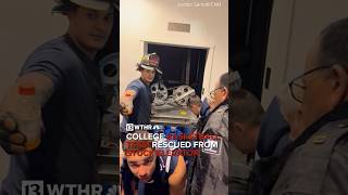 Fairleigh Dickinson University basketball team rescued from stuck elevator before game [upl. by Wohlen643]