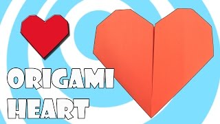 Printing Paper Origami ❤️ Heart Tutorial Origamite [upl. by Dohsar]