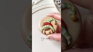 🎄Simple Christmas cookie decorating with royal icing cookiedecorating christmas satisfying [upl. by Sebbie814]