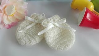 Como tejer manoplas para bebe a crochet unisex [upl. by Nort776]