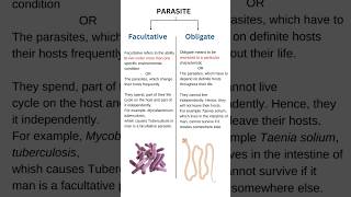 Facultative parasites and Obligate parasites [upl. by Ainoloppa594]