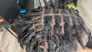 Retwist On 4 Month Old Starter Locs [upl. by Archambault428]