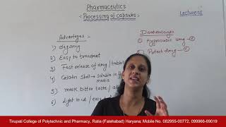 Pharmaceutics  I Processing of Capsules Lecture 01 HD [upl. by Spratt432]