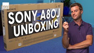 Sony A80J OLED Unboxing Setup First Impressions  Sony XR65A80J [upl. by Amara]