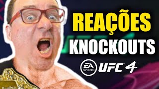 REAÇÕES DO RICFAZERES AO DAR KNOCKOUTS NO UFC4 [upl. by Anaujahs]