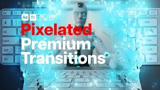 Premium Transitions Pixelated After Effects Template  Premiere Pro MOGRTs [upl. by Wight]