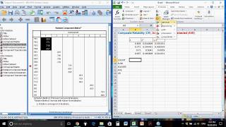 Calculate Composite Reliability CR and Average Variance Extracted AVE using SPSS and Excel [upl. by Hanna]