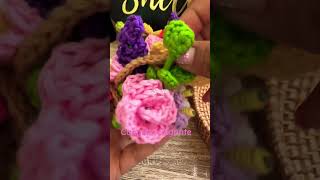 Canasta colgante para auto 🧶🧺💐 crochet flores canastas [upl. by Theran444]