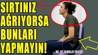 SIRTINIZ AĞRIYORSA BUNLARI YAPMAYIN aktifizyo fiziktedavi belağrısı boyunağrısı [upl. by Daniyal996]