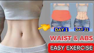 SLIM WAIST amp ABS EXERCISE  Easy Exercise for Belly  Lose Weight at Home [upl. by Weisbrodt]