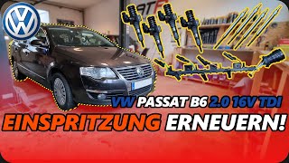 VW Passat 6B 3C 20 TDI 16V BMR  Die Einspritzdüsen und Glühkerzen erneuern diy tutorial cars [upl. by Jessica]