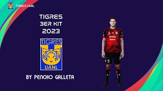 TIGRES 3ER KIT 2023  LIGA MX  PES 2021  PS4 [upl. by Ellehcal]