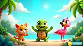 Green Turtle Green Turtle  Fun Animal Song for Kids  Learn Colors amp Animals [upl. by Peh]